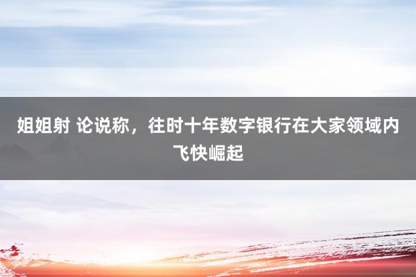 姐姐射 论说称，往时十年数字银行在大家领域内飞快崛起