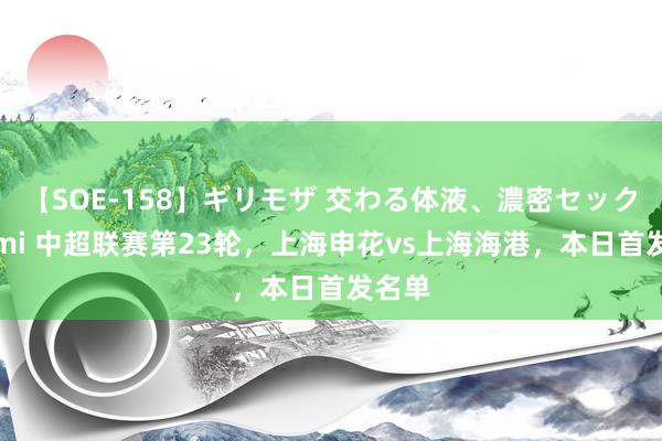 【SOE-158】ギリモザ 交わる体液、濃密セックス Ami 中超联赛第23轮，上海申花vs上海海港，本日首发名单