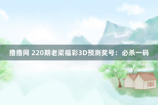 撸撸网 220期老梁福彩3D预测奖号：必杀一码